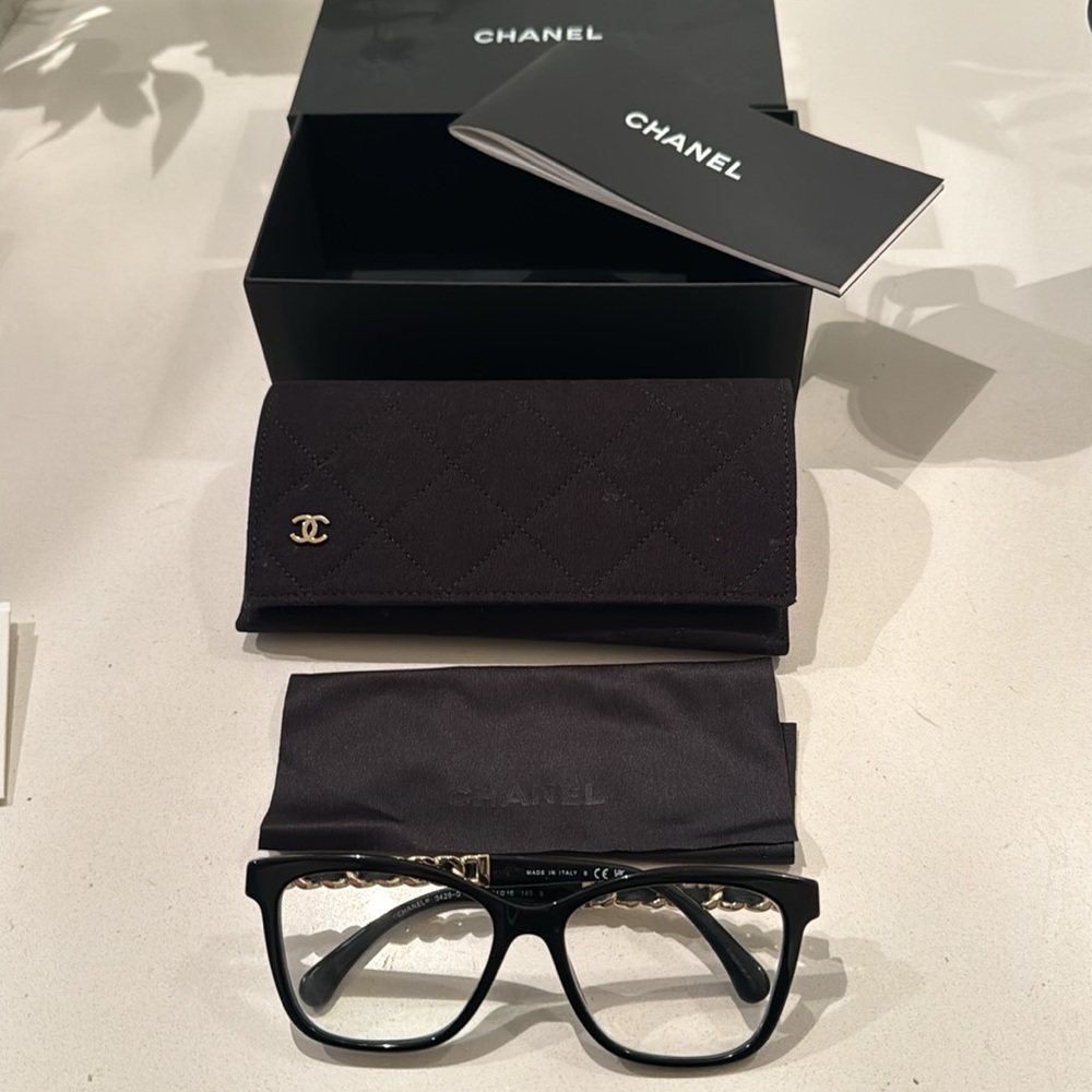 Chanel eyeglasses less than a year old.